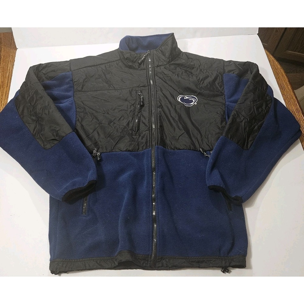 Vintage Penn State Fleece Jacket Essex Mfg Size XL Full Zip Nittany Lions